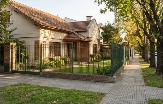 Casa en venta sobre una calle arbolada